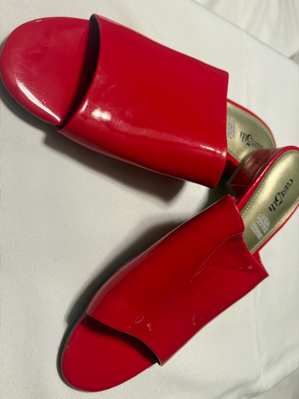 East 5th Patent Red Slide Mules - Picture 3 of 10